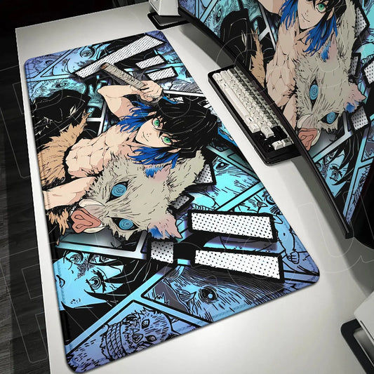 Japanese Anime Demon Slayer Kokushibo Mousepad 120x60cm Gamers Durable Keyboard Mat Oversized Office Computer Mouse Pad Washable Dropshipman