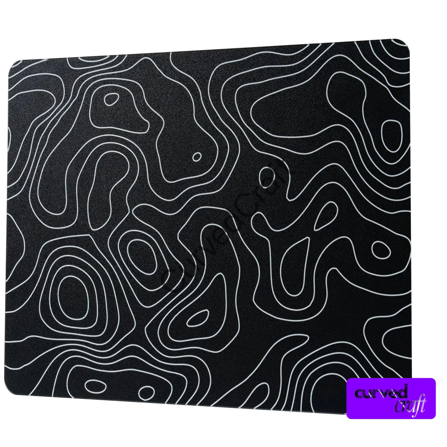 Watermarked - XVX White Glass Mouse Pad
