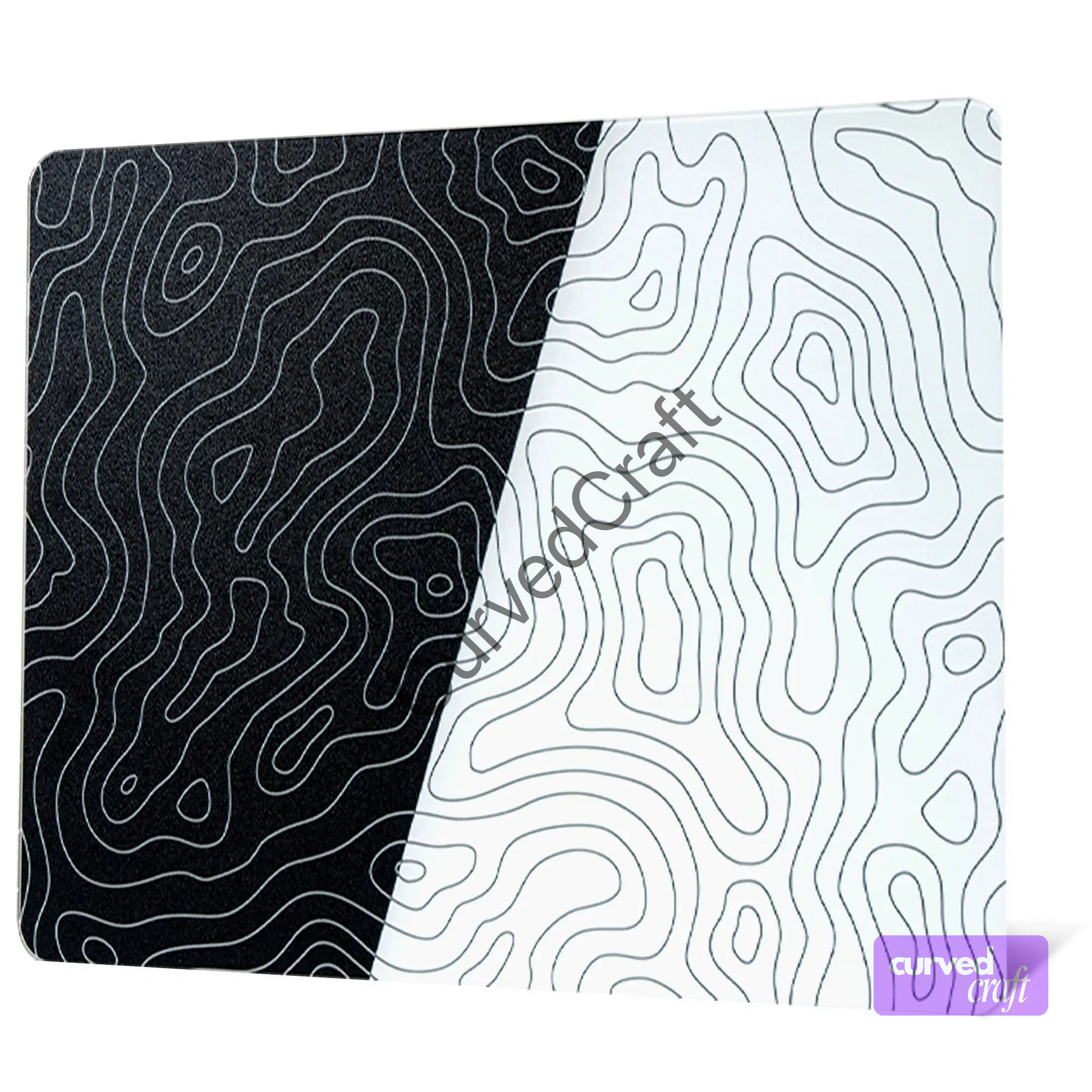 Watermarked - XVX White Glass Mouse Pad