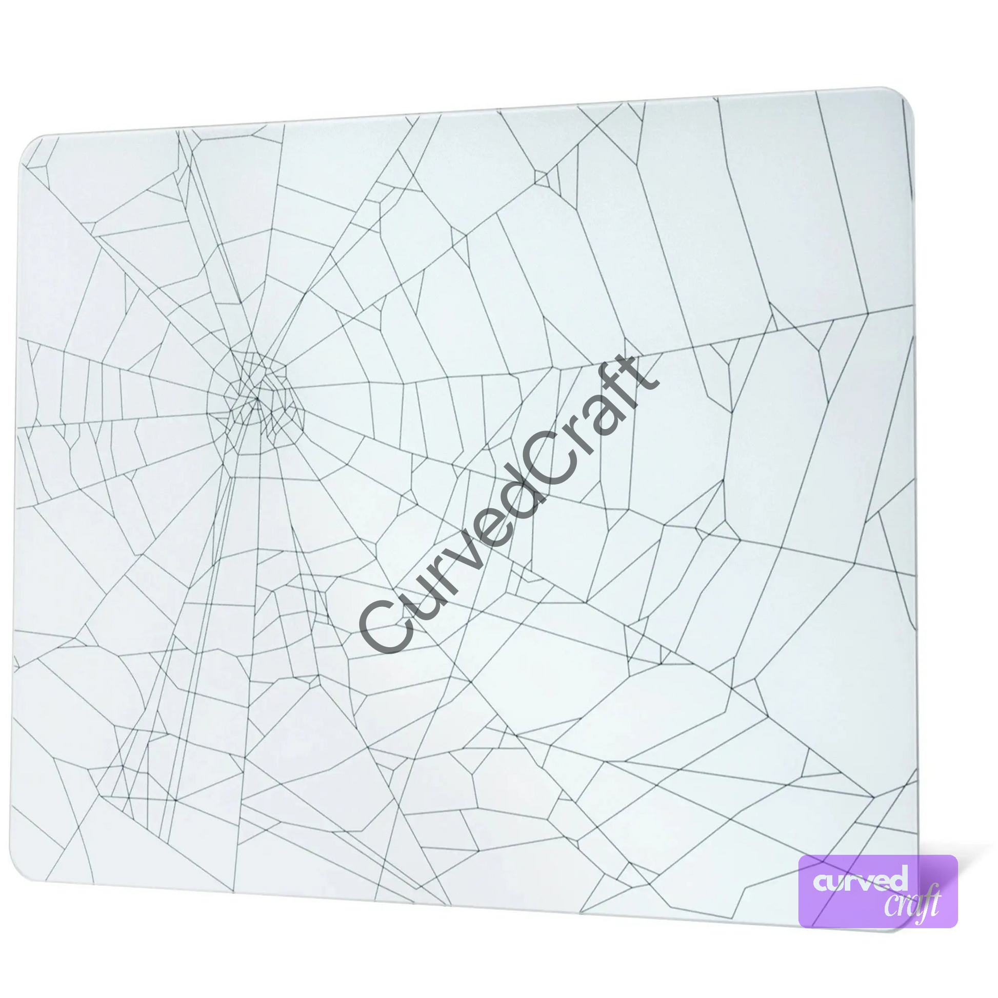 Watermarked - XVX White Glass Mouse Pad