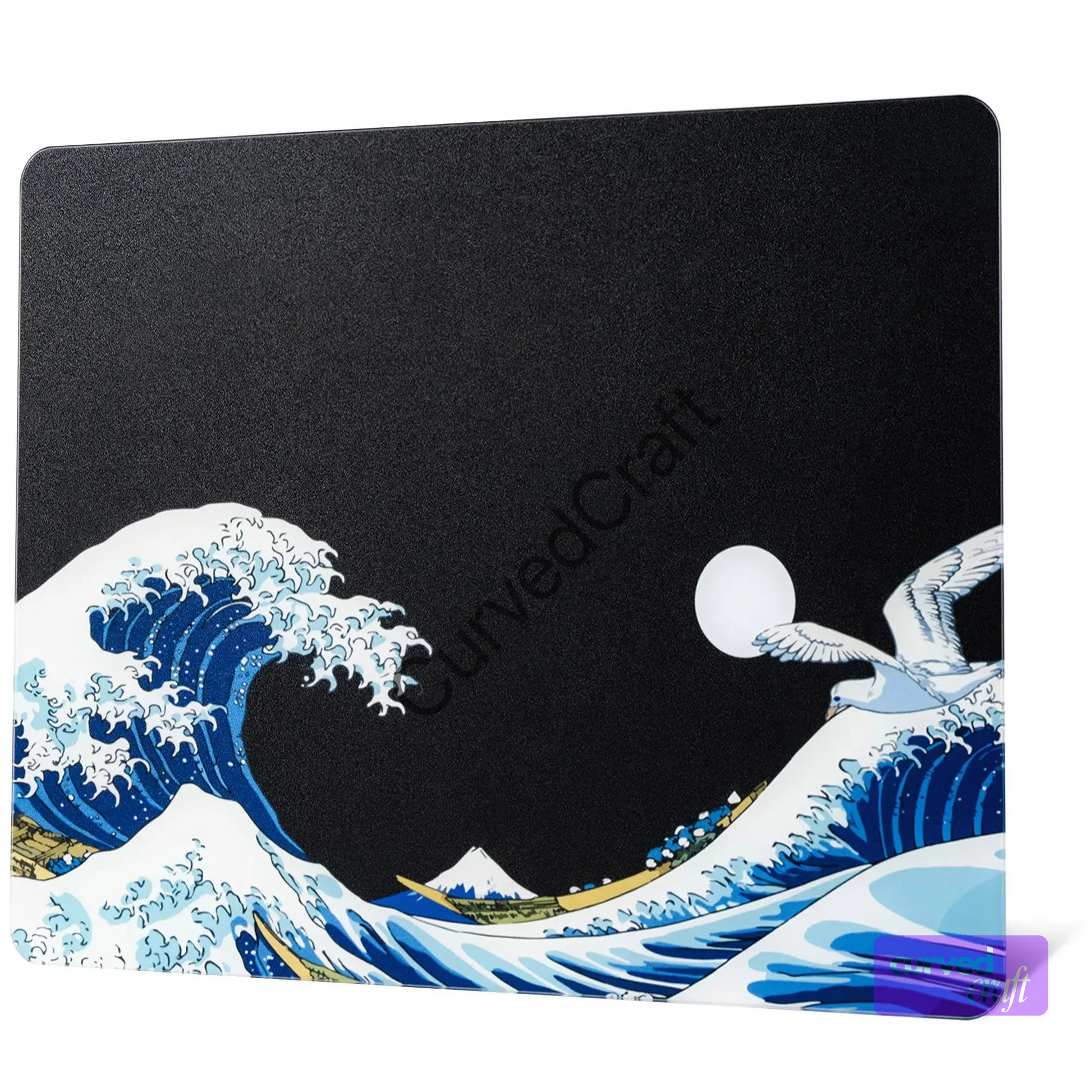 Watermarked - XVX White Glass Mouse Pad